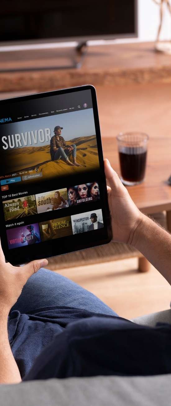 Developer working on interactive gaming interface and media content